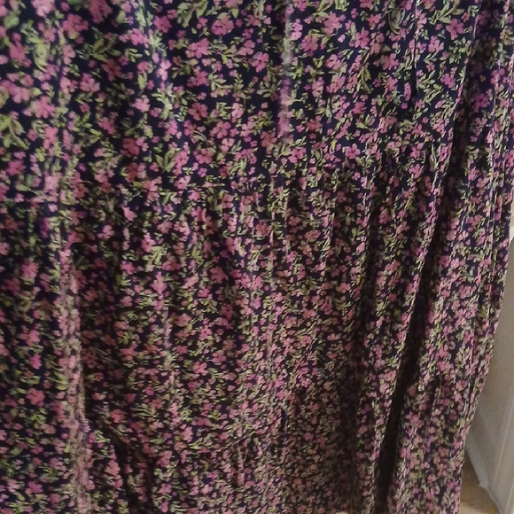 Time and Tru Navy and Pink Floral Dress - Picture 4 of 5